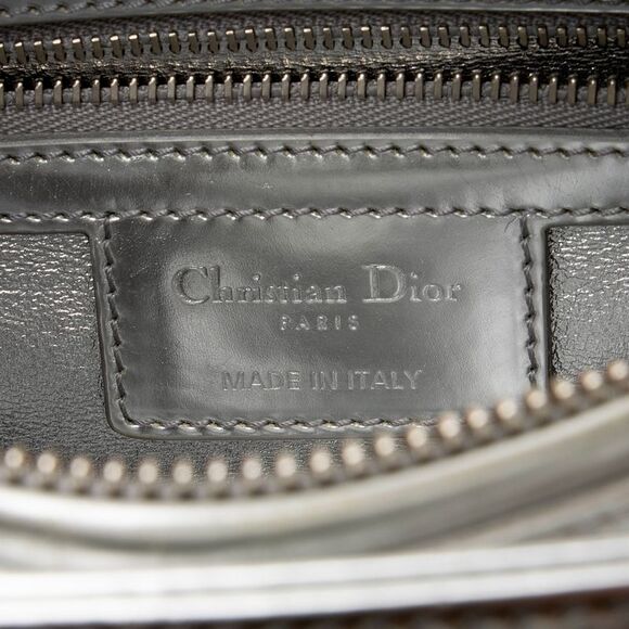 Dior Metallic Patent Leather Lady Dior Medium Tote - Picture 8 of 16